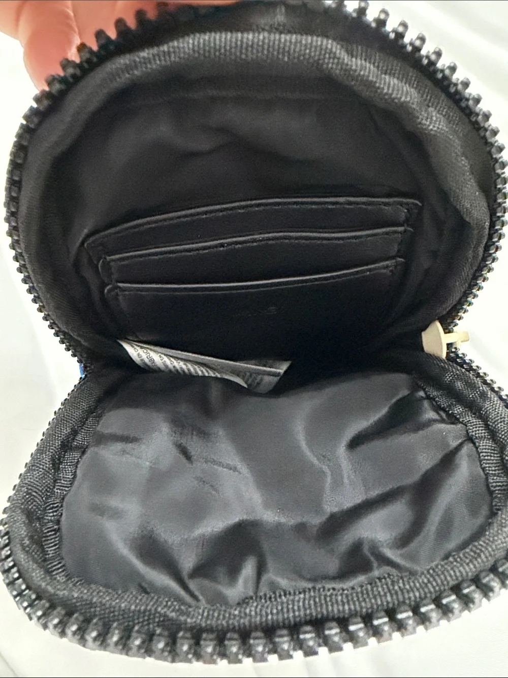 Mango Blue Phone Pouch with Black-and-White Rope Strap